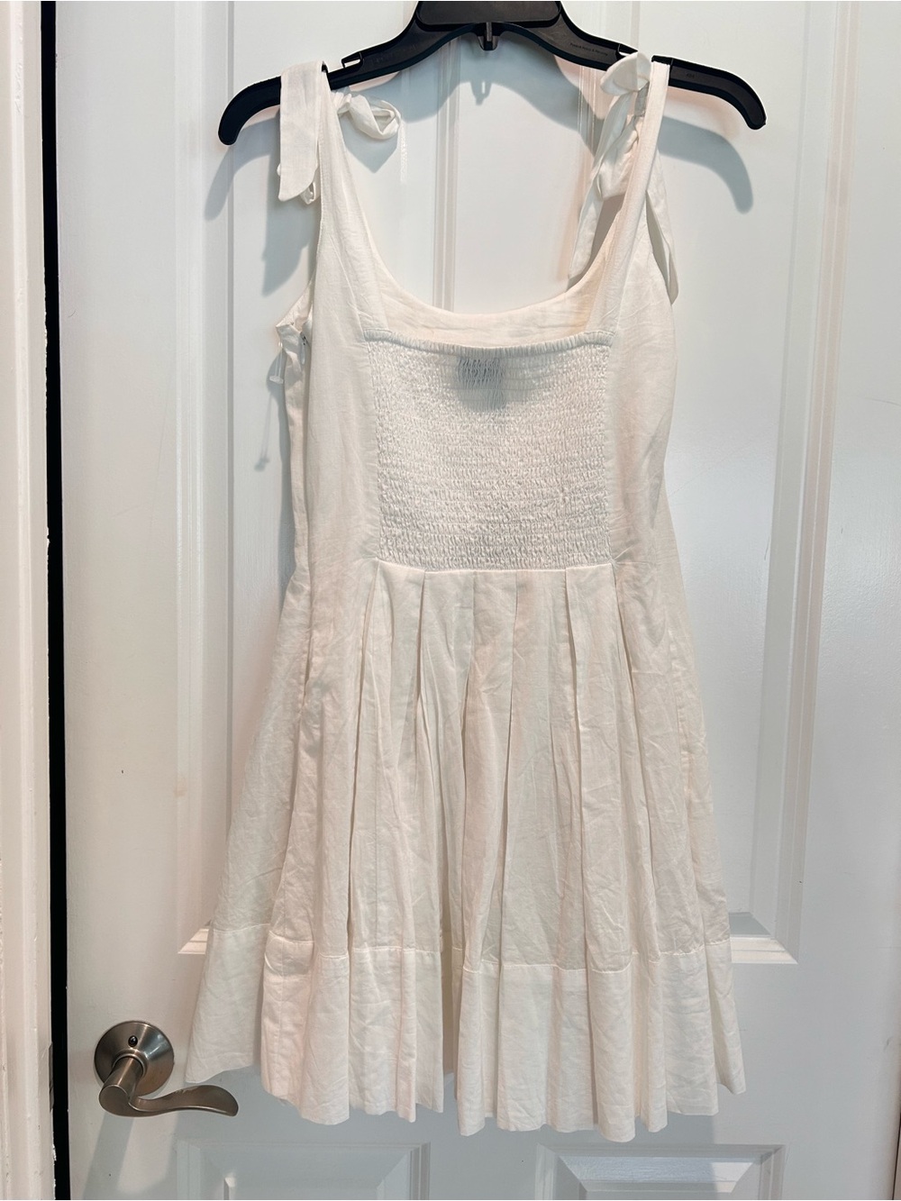 New Beach Riot White Tie Strap Fit & Flare Mini Dress Women’s Summer Resort - Picture 4 of 9